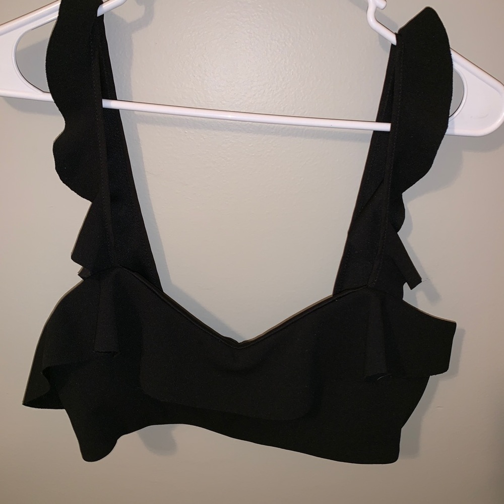 Zara black crop top